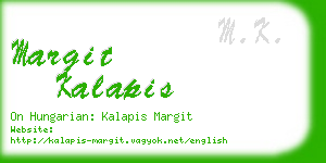 margit kalapis business card